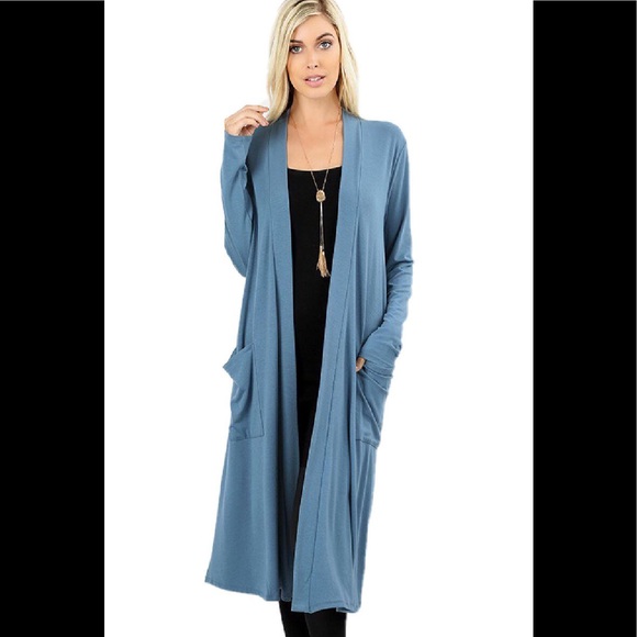 💥SOLD OUT!!💥Plus Size Long Slouch Cardigan - Picture 6 of 7